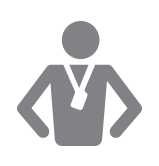 Icon of person with lanyard to represent Personal Accountancy and Tax Advice Services